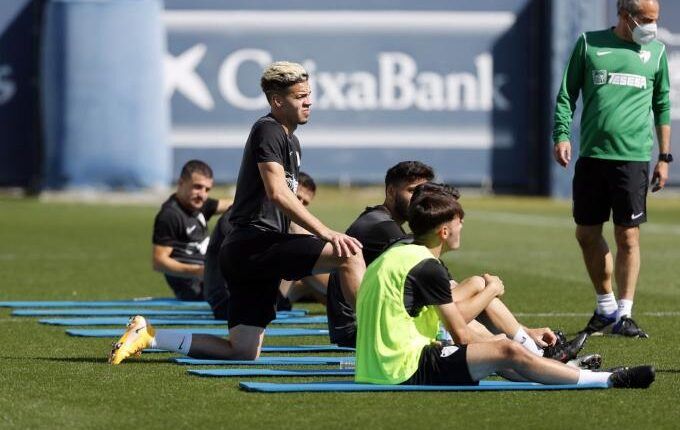 Josua Mejías. Entrenamiento Málaga