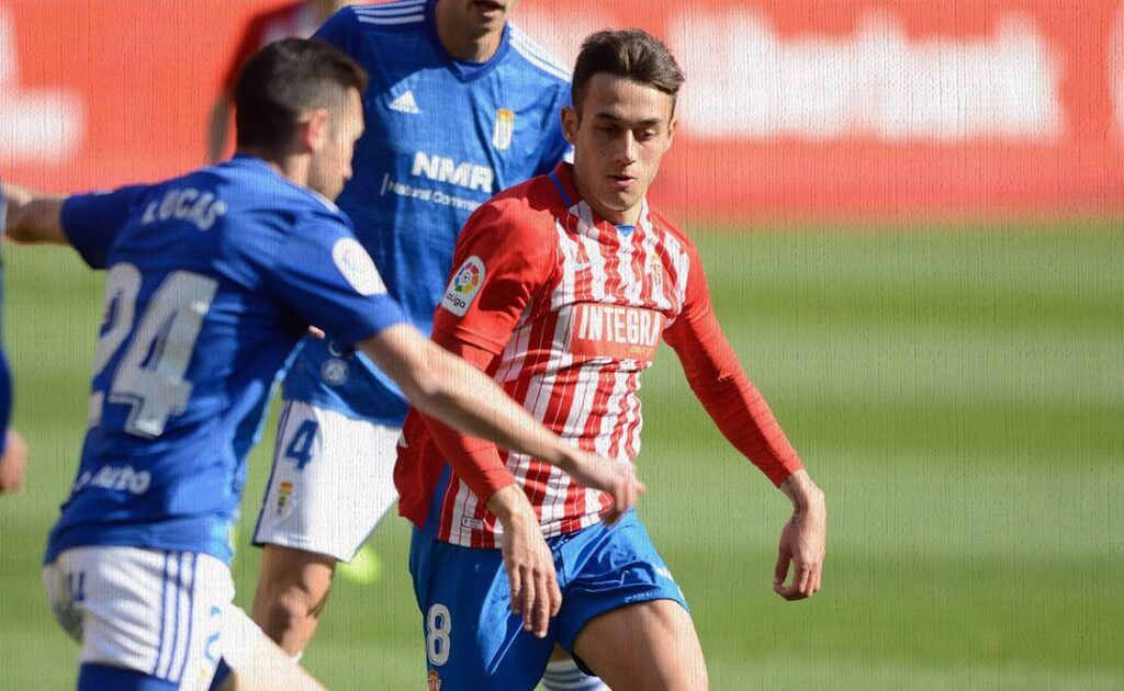 Pedro Díaz en un Sporting - Oviedo