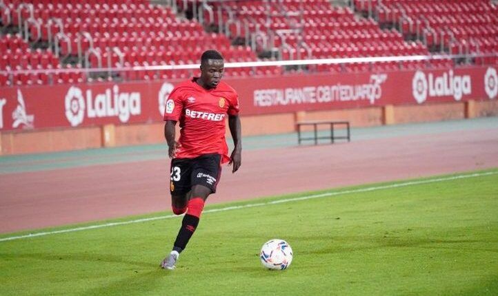 Amath N'Diaye en un partido con el Mallorca