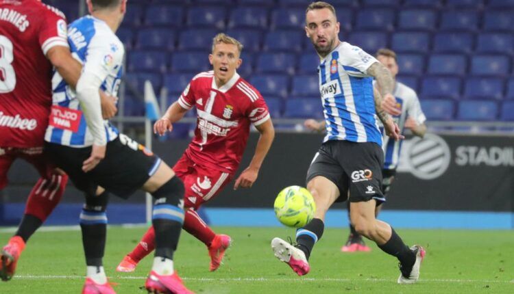 Sergi Darder en un partido del Espanyol frente al Cartagena