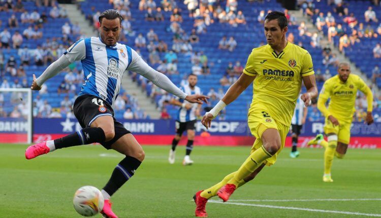 Raúl De Tomás, durante el Espanyol-Villarreal | Foto: @RCDEspanyol