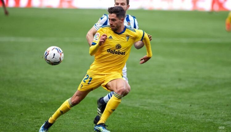 Rubén Sobrino con el Cádiz en su primera temporada