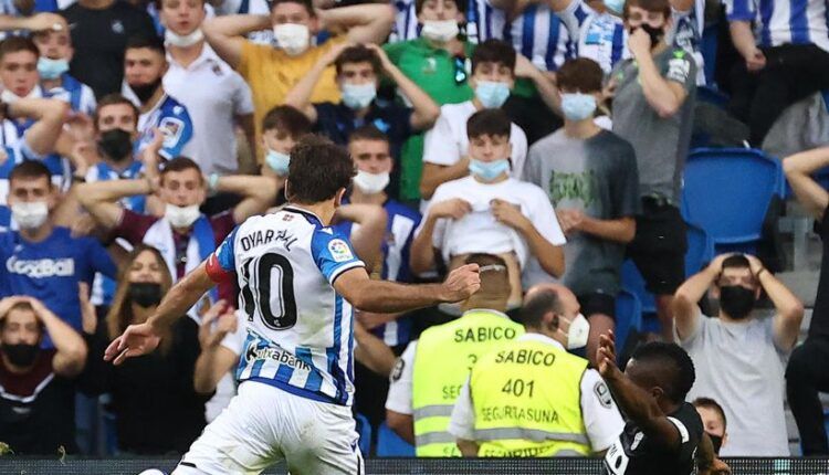 Oyarzábal, autor del gol de la victoria. @RealSociedad