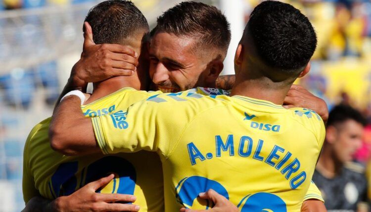 Celebración de un gol de la UD Las Palmas