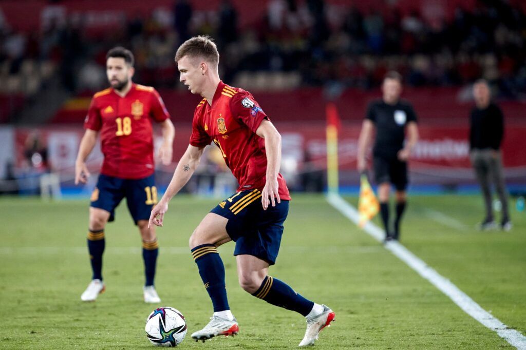 Dani Olmo en el partido