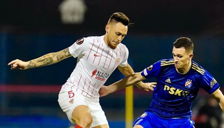 Lucas Ocampos con el Sevilla