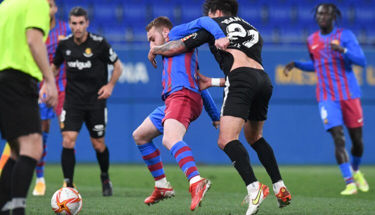 Lance del FC Barcelona 'B' - Gimnàstic de Tarragona | Foto: @FCBarcelonaB