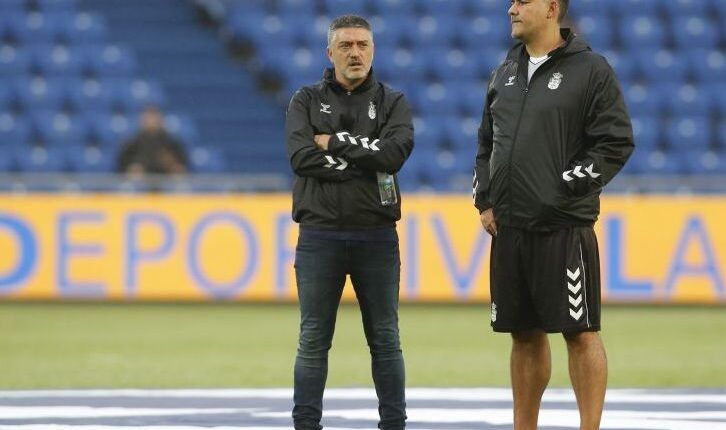 Francisco Javier García Pimienta con David Gómez, preparador físico