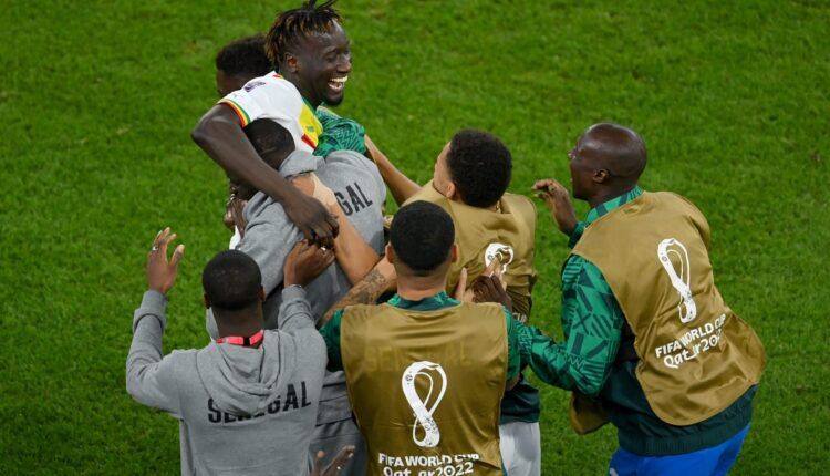 Senegal celebra el 0-2 en su victoria frente a Qatar