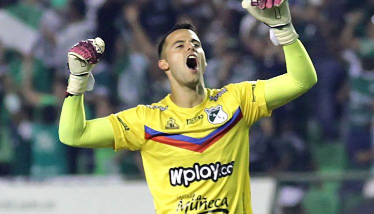 Guillermo de Amores con Deportivo Cali en marzo de 2022