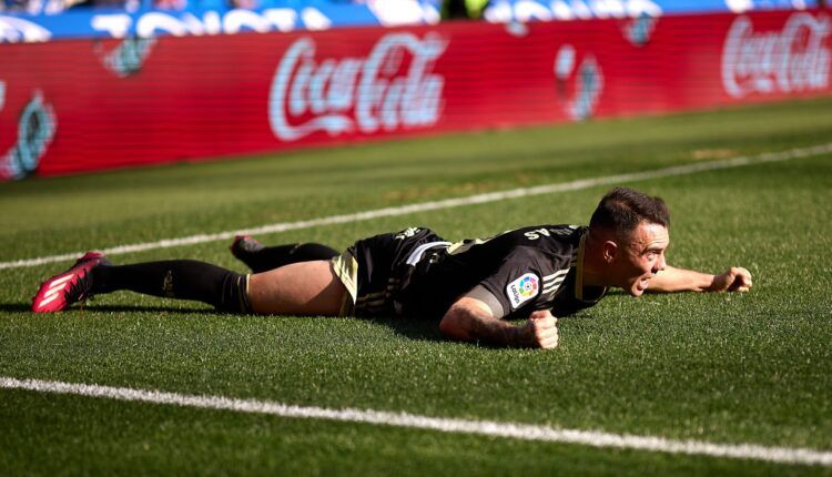 Aspas celebra un gol