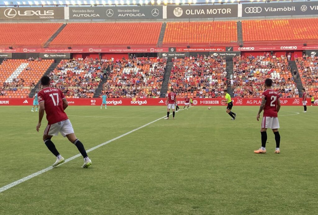 Jugadores del Nàstic de Tarragona durante la victoria contra el Barça B / Nàstic de Tarragona