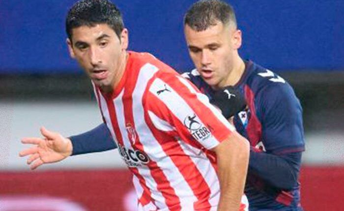 Cote y Aketxe en el Eibar-Sporting