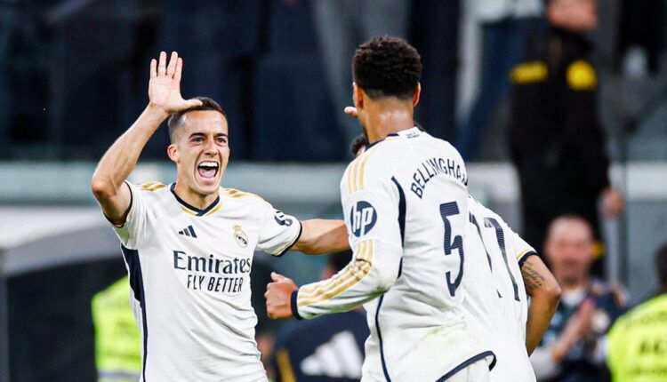 Bellingham y Lucas celebran uno de los tantos del Real Madrid. Foto: @realmadrid.