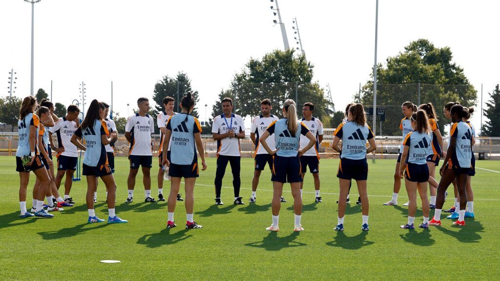 Imagen del primer entrenamiento de pretemporada. Twitter Real Madrid .